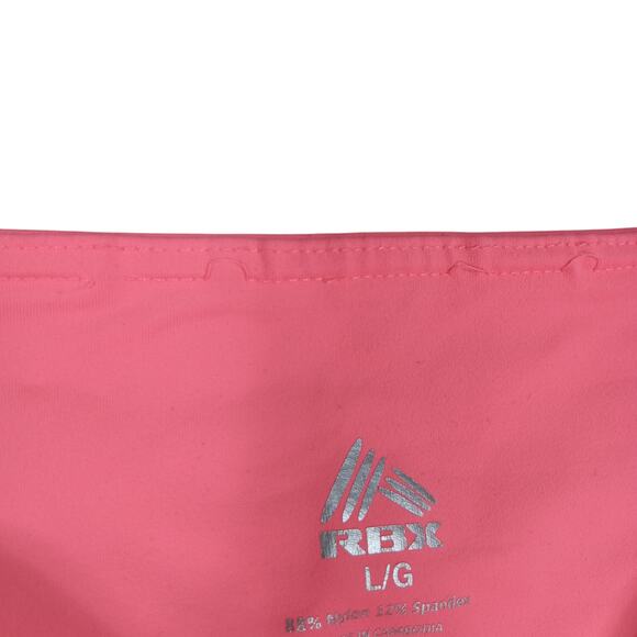 RBX Capri Leggings Flamingo Pink Size Large Side Pockets High Waistband - Picture 7 of 7